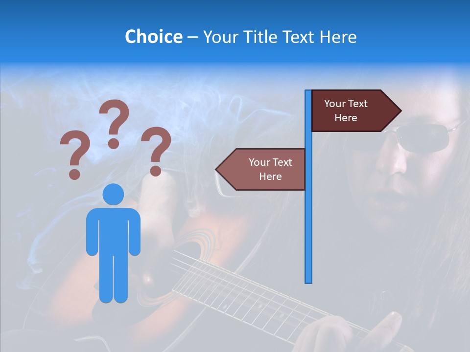 Live Instrument Guitarist PowerPoint Template