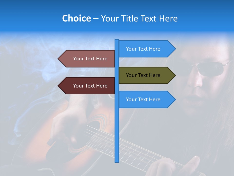 Live Instrument Guitarist PowerPoint Template