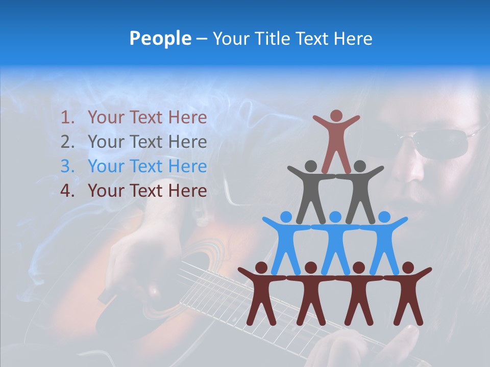 Live Instrument Guitarist PowerPoint Template