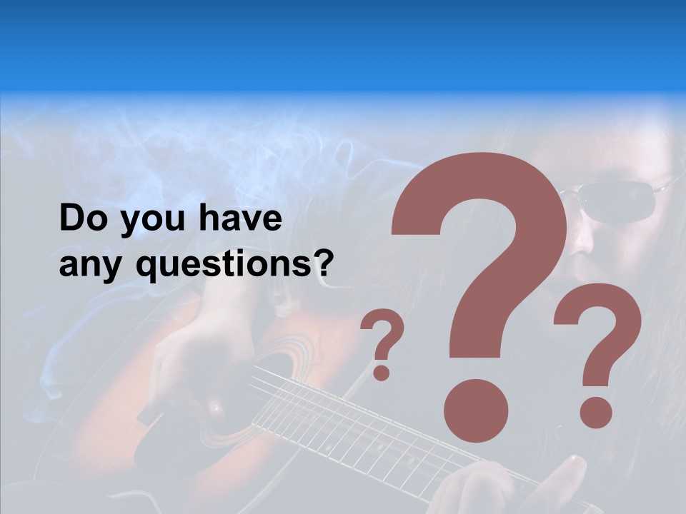 Live Instrument Guitarist PowerPoint Template