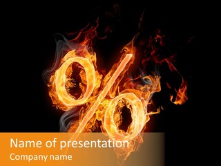 Fire Art Lighting PowerPoint Template
