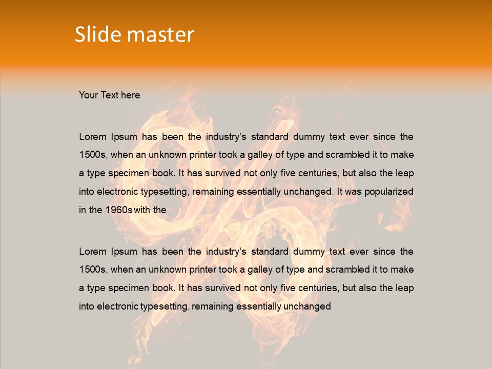 Fire Art Lighting PowerPoint Template