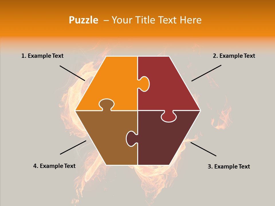 Fire Art Lighting PowerPoint Template