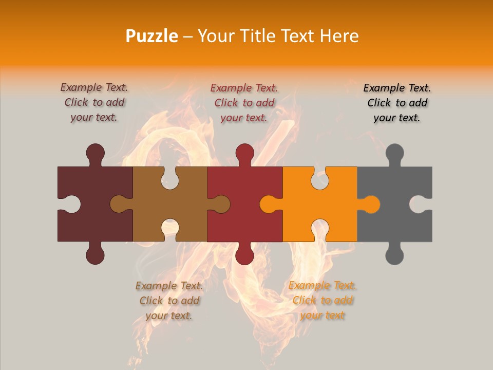 Fire Art Lighting PowerPoint Template