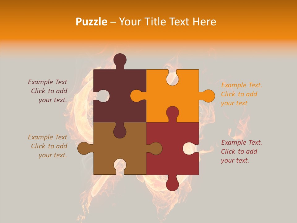 Fire Art Lighting PowerPoint Template