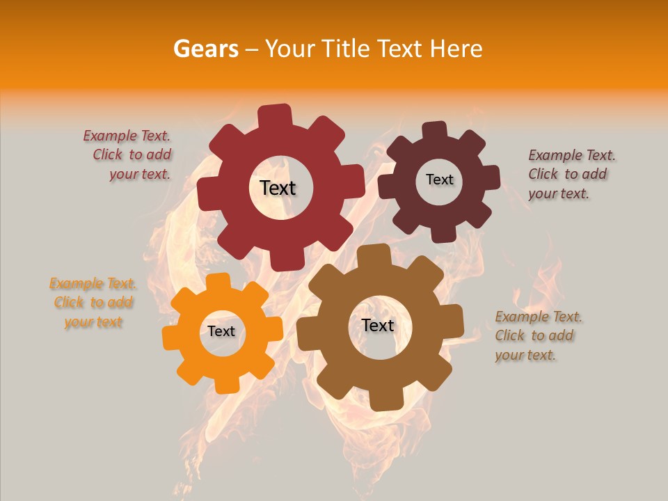 Fire Art Lighting PowerPoint Template