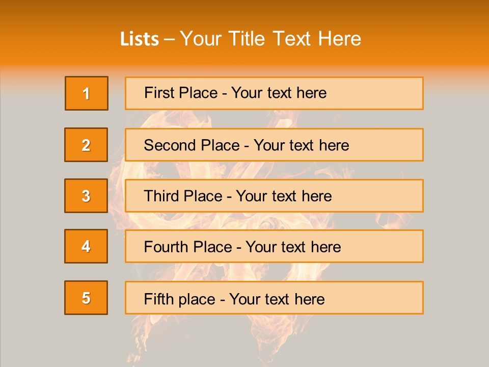 Fire Art Lighting PowerPoint Template