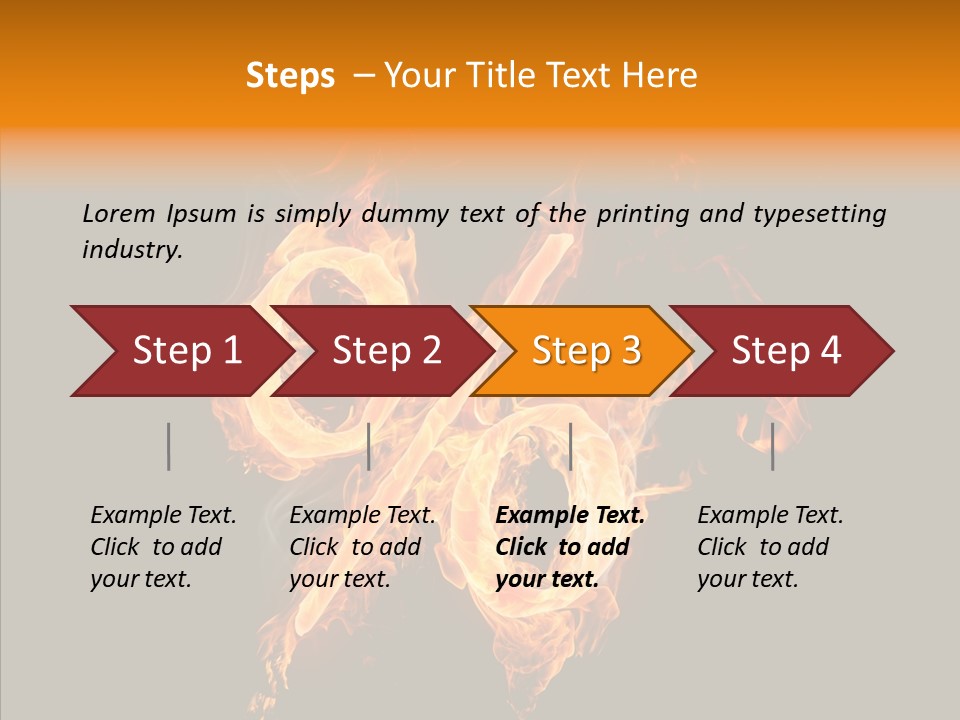 Fire Art Lighting PowerPoint Template