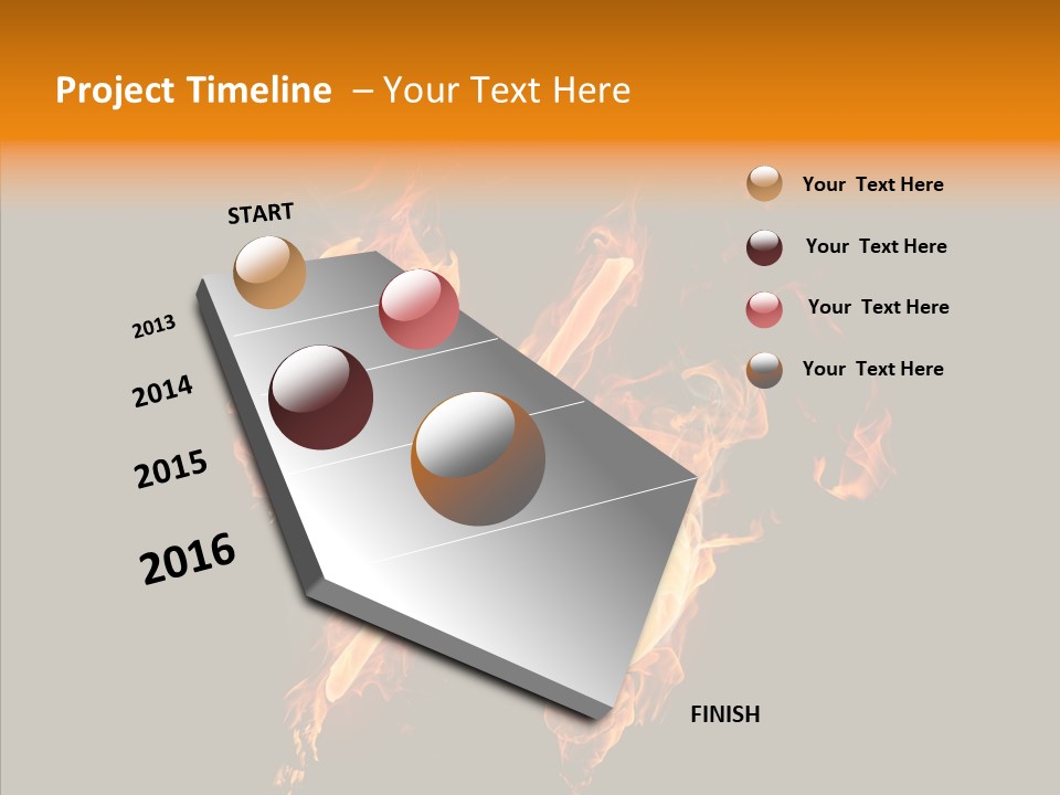 Fire Art Lighting PowerPoint Template