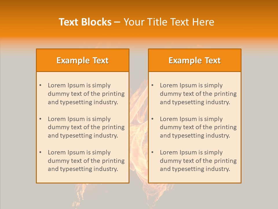Fire Art Lighting PowerPoint Template