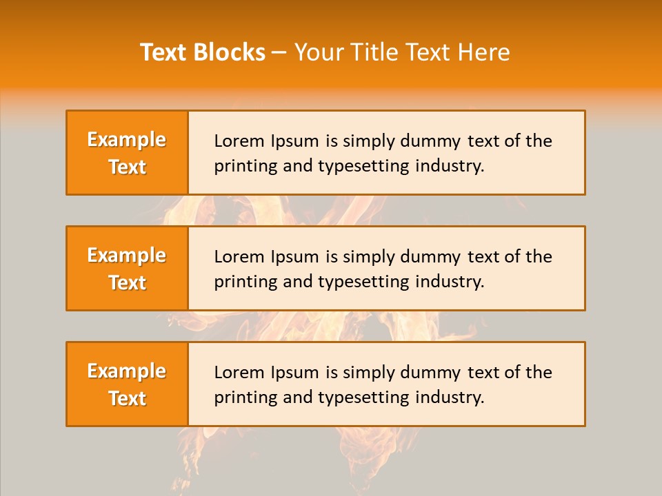 Fire Art Lighting PowerPoint Template