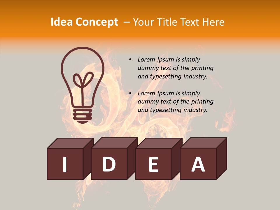 Fire Art Lighting PowerPoint Template