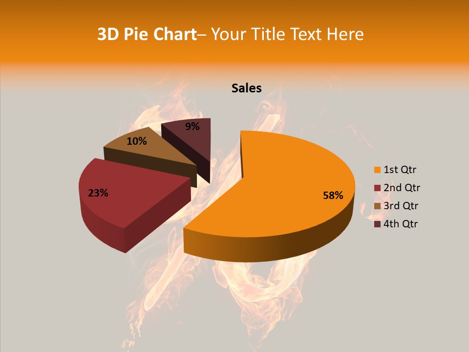 Fire Art Lighting PowerPoint Template