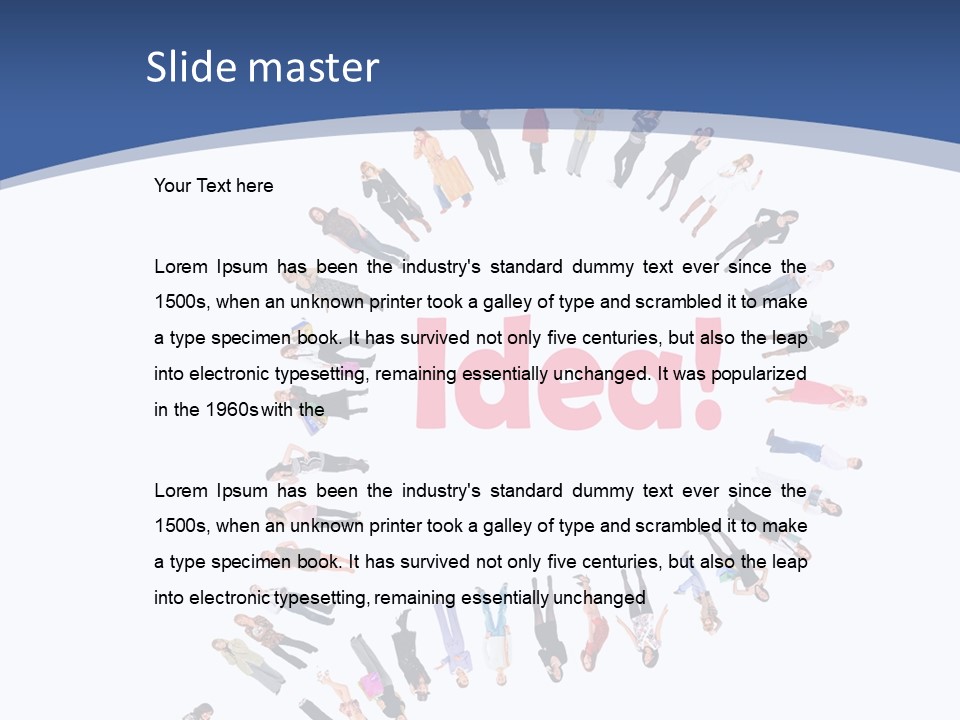 Woman Icon Color PowerPoint Template