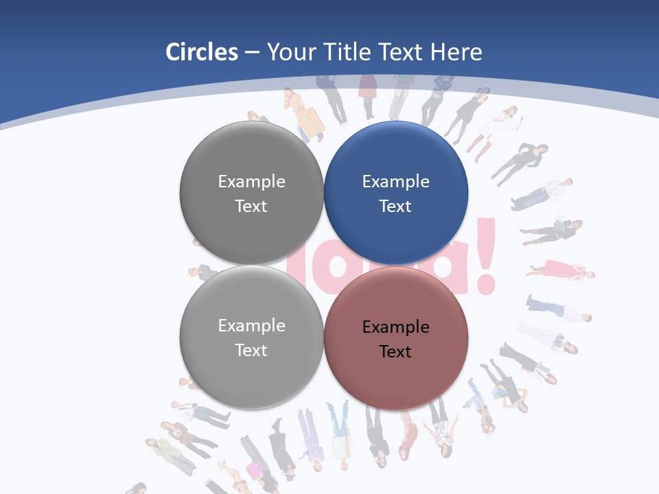 Woman Icon Color PowerPoint Template