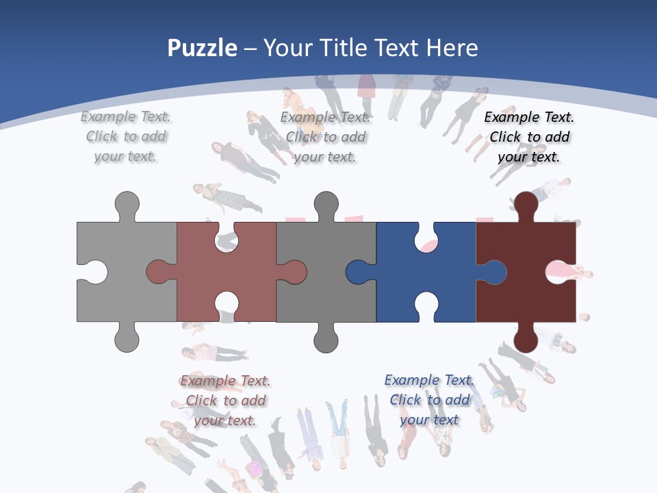 Woman Icon Color PowerPoint Template