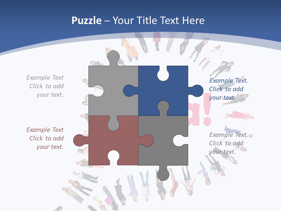 Woman Icon Color PowerPoint Template