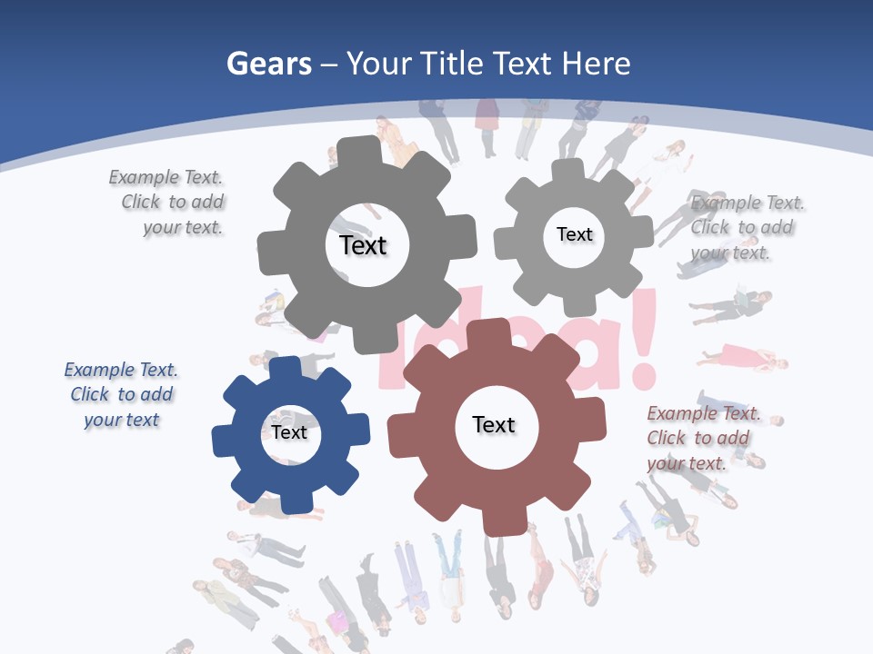 Woman Icon Color PowerPoint Template