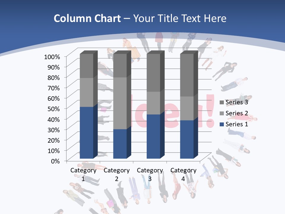 Woman Icon Color PowerPoint Template