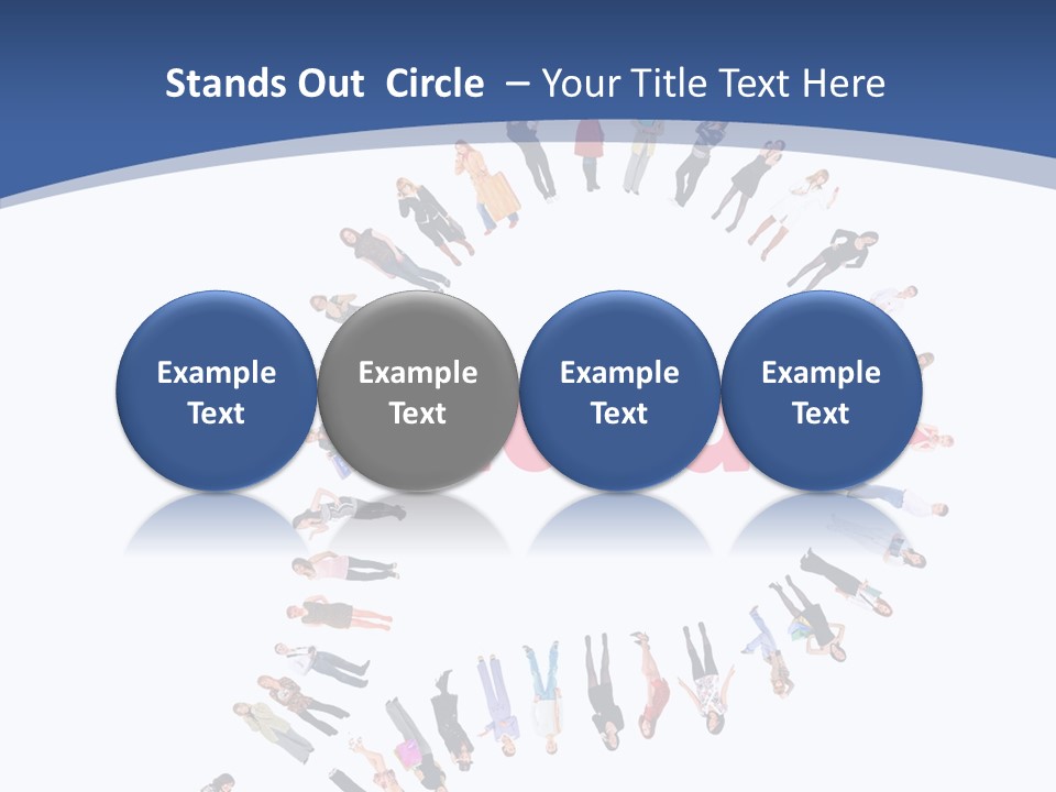 Woman Icon Color PowerPoint Template