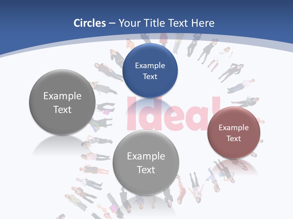 Woman Icon Color PowerPoint Template