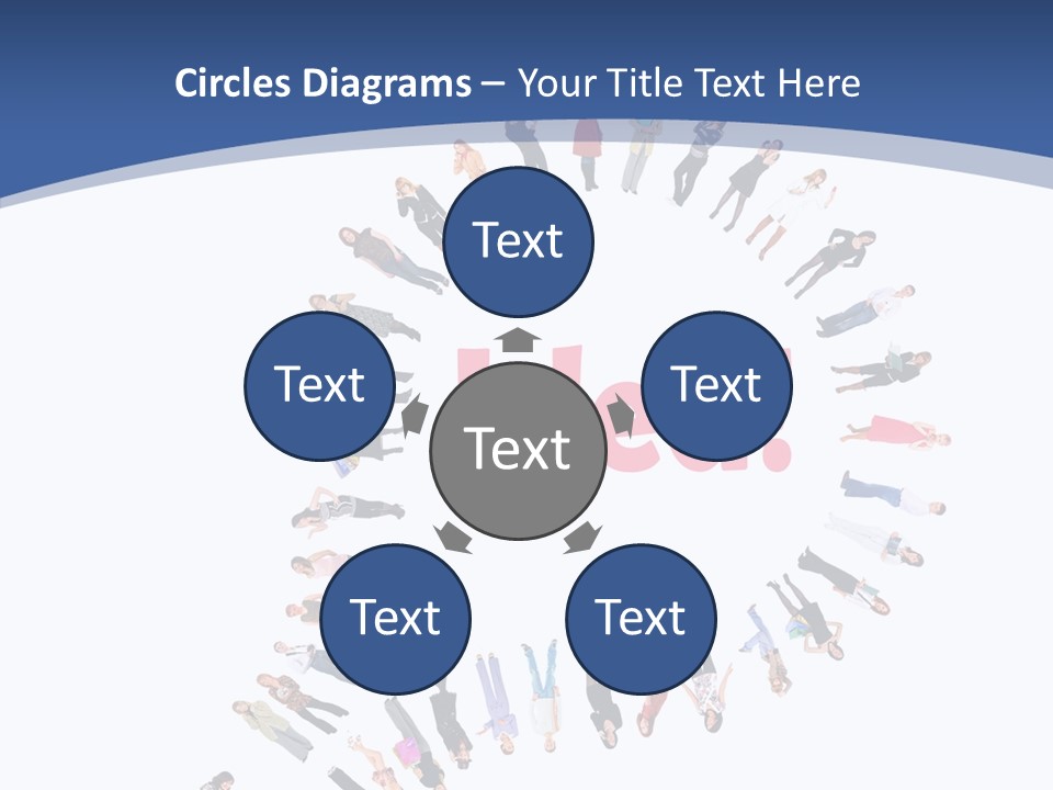 Woman Icon Color PowerPoint Template