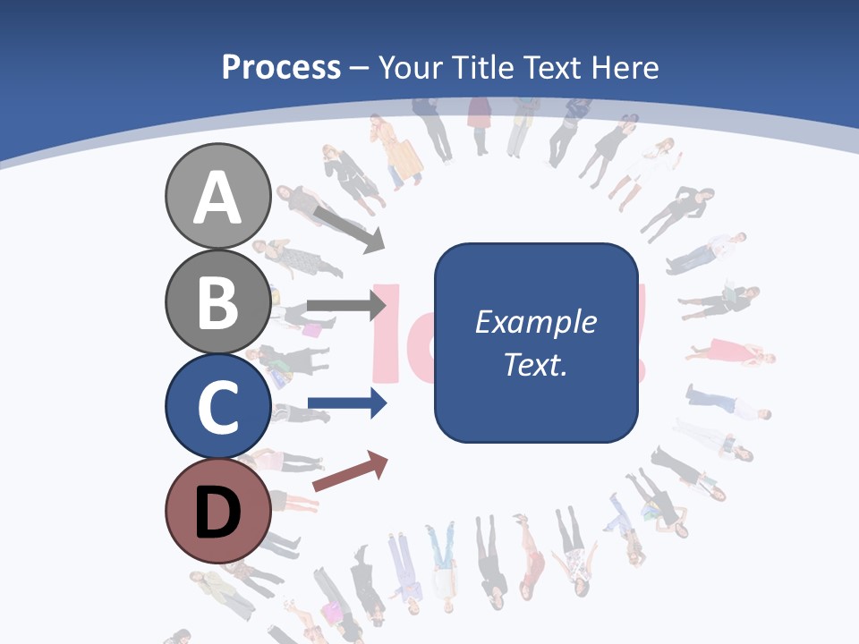 Woman Icon Color PowerPoint Template