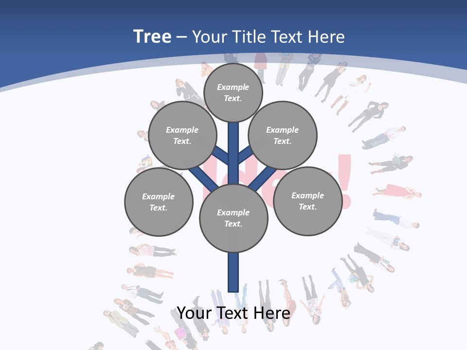 Woman Icon Color PowerPoint Template