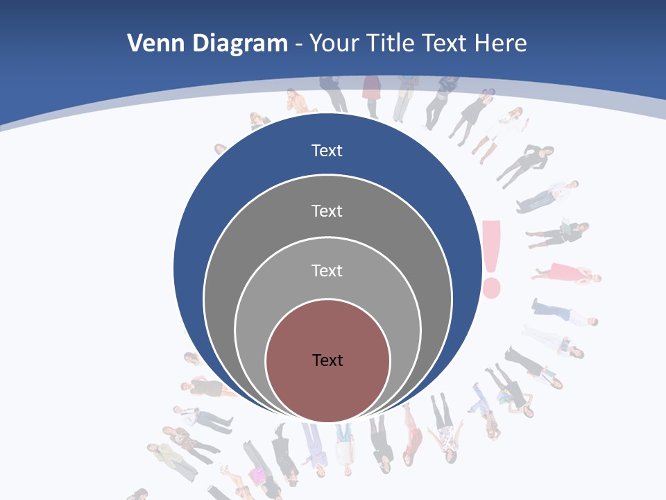 Woman Icon Color PowerPoint Template