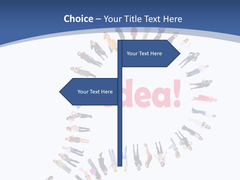 Woman Icon Color PowerPoint Template