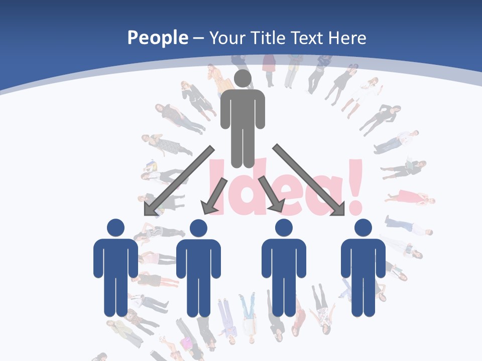 Woman Icon Color PowerPoint Template