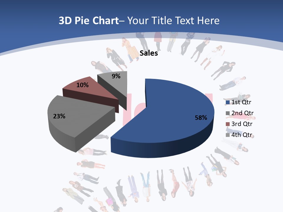 Woman Icon Color PowerPoint Template