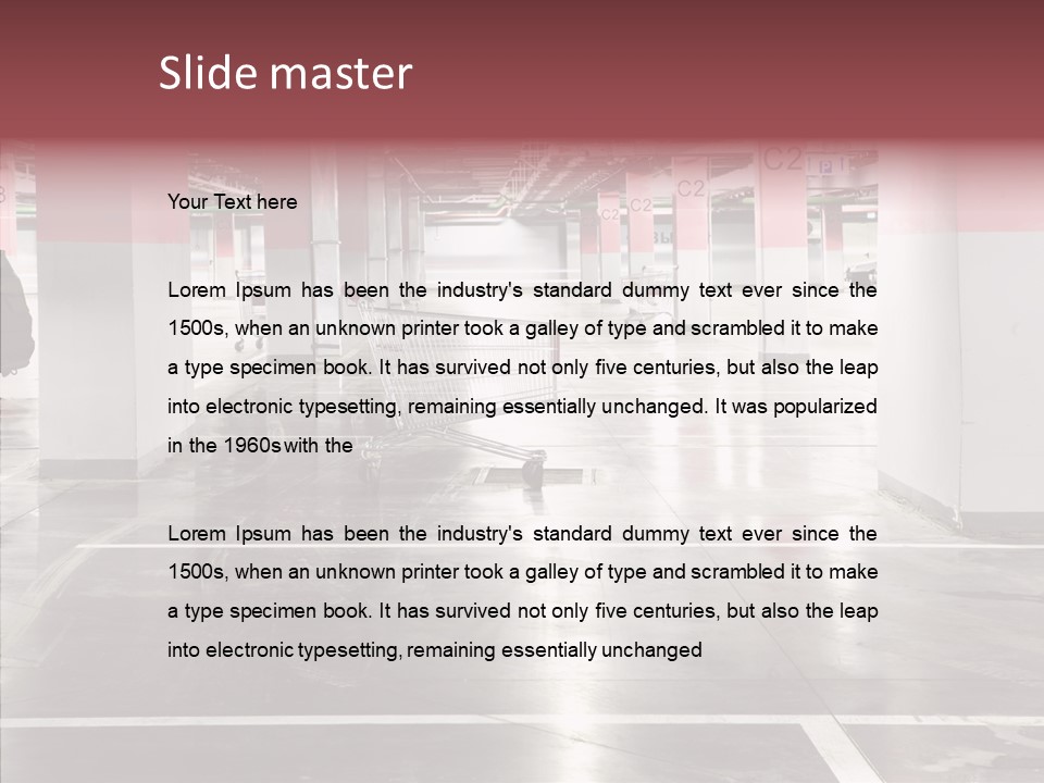 Cart Metall Concrete PowerPoint Template
