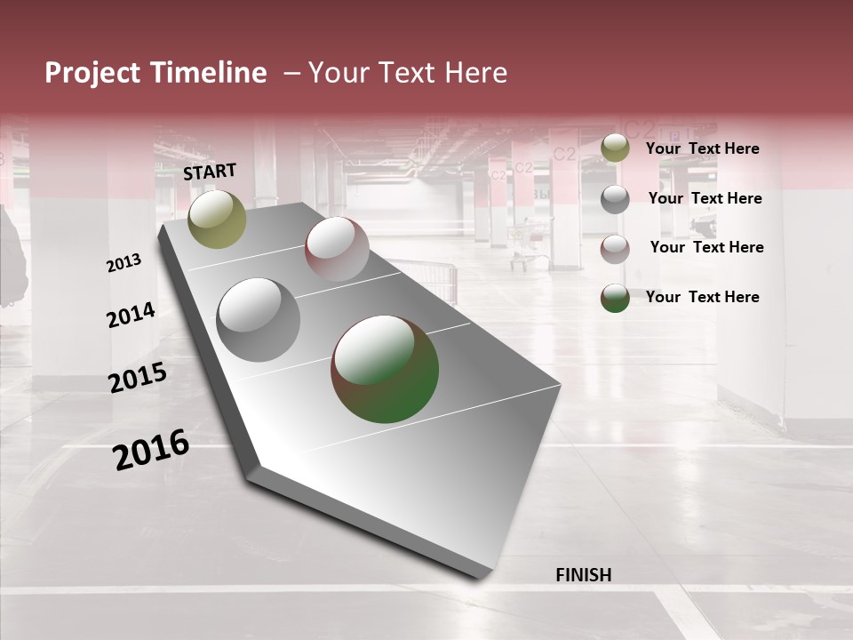 Cart Metall Concrete PowerPoint Template