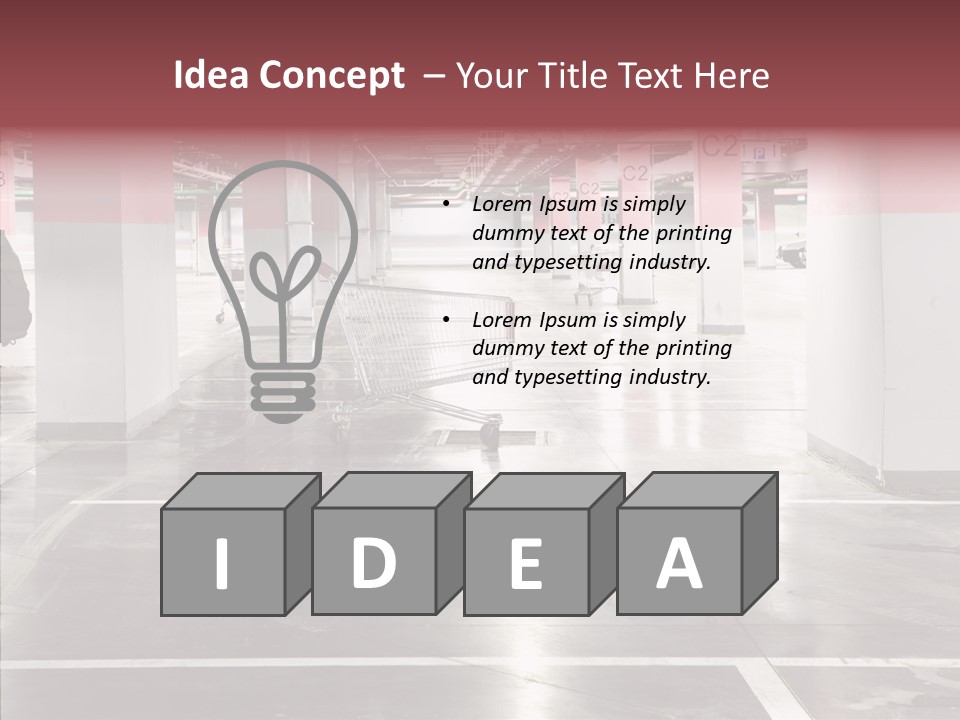 Cart Metall Concrete PowerPoint Template