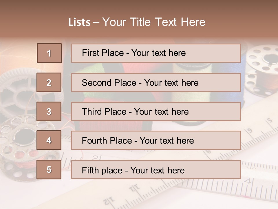 Eyelet Clothing Prepared PowerPoint Template