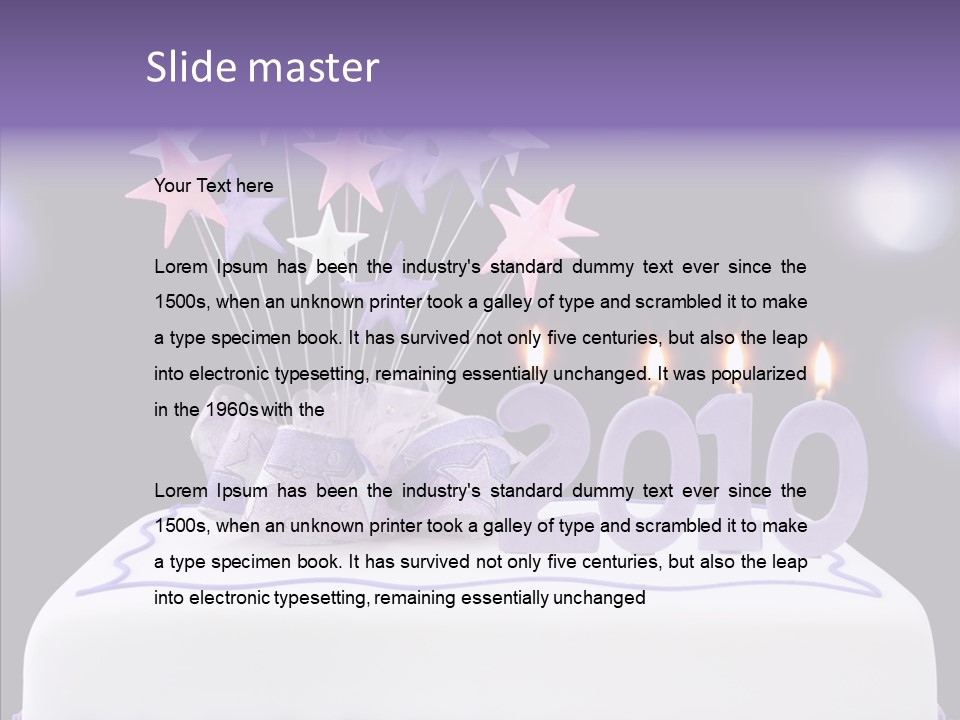 Bokeh Ribbon Celebration PowerPoint Template