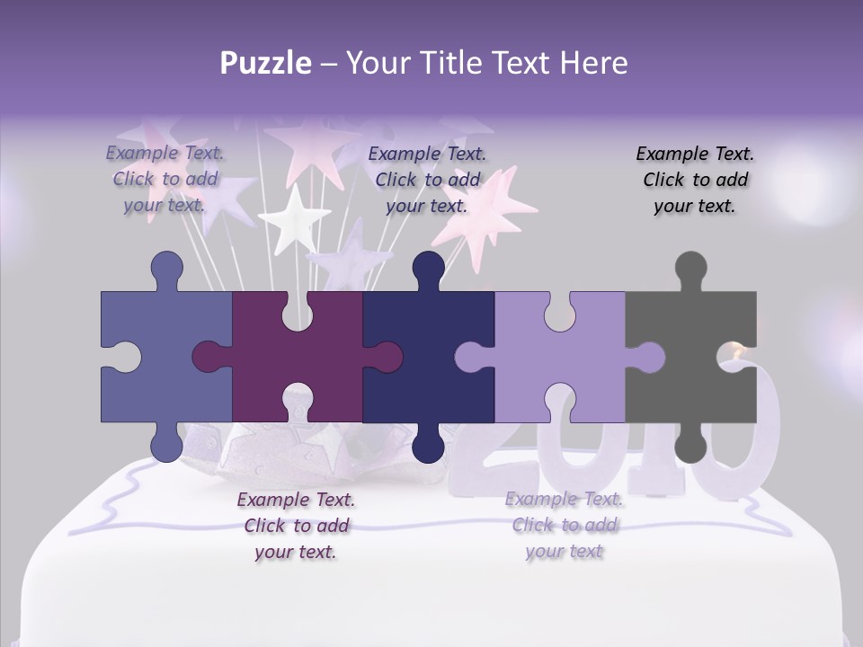 Bokeh Ribbon Celebration PowerPoint Template