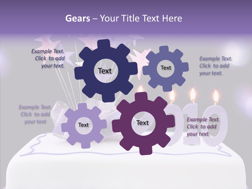 Bokeh Ribbon Celebration PowerPoint Template
