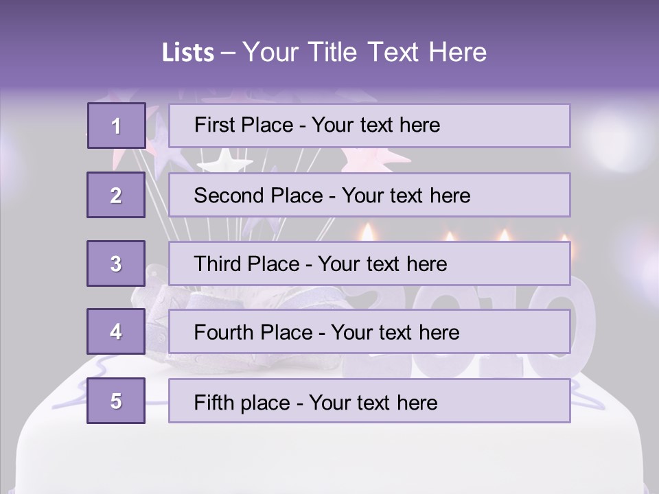 Bokeh Ribbon Celebration PowerPoint Template