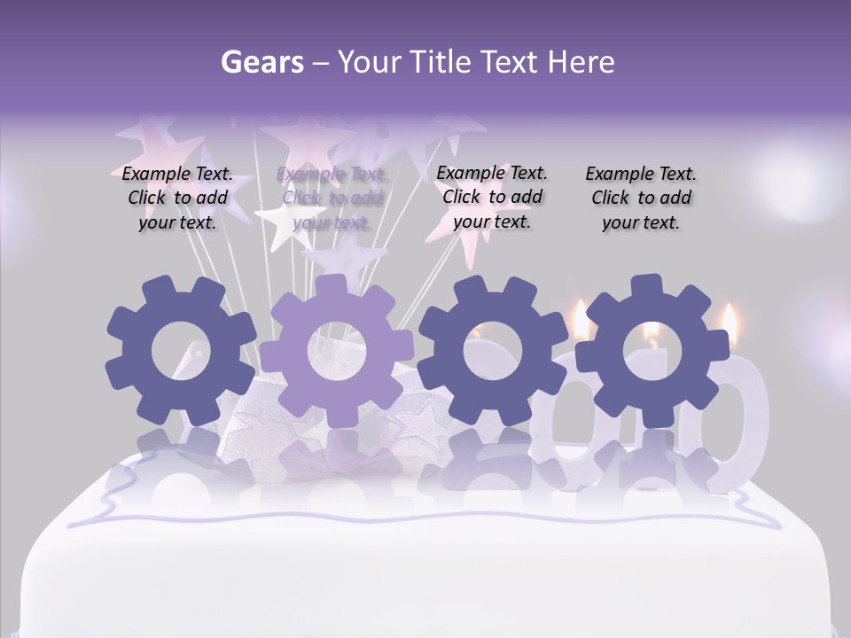 Bokeh Ribbon Celebration PowerPoint Template