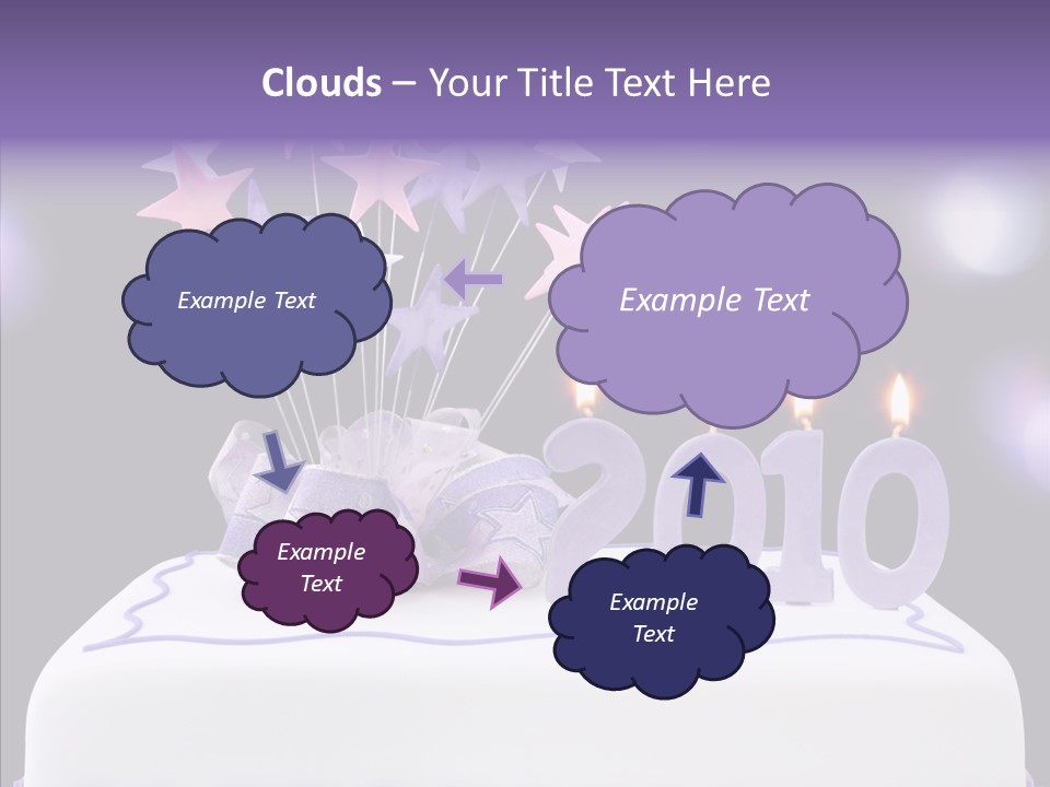 Bokeh Ribbon Celebration PowerPoint Template