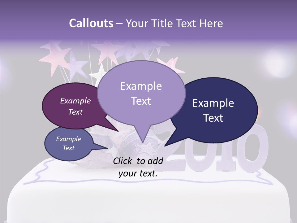 Bokeh Ribbon Celebration PowerPoint Template