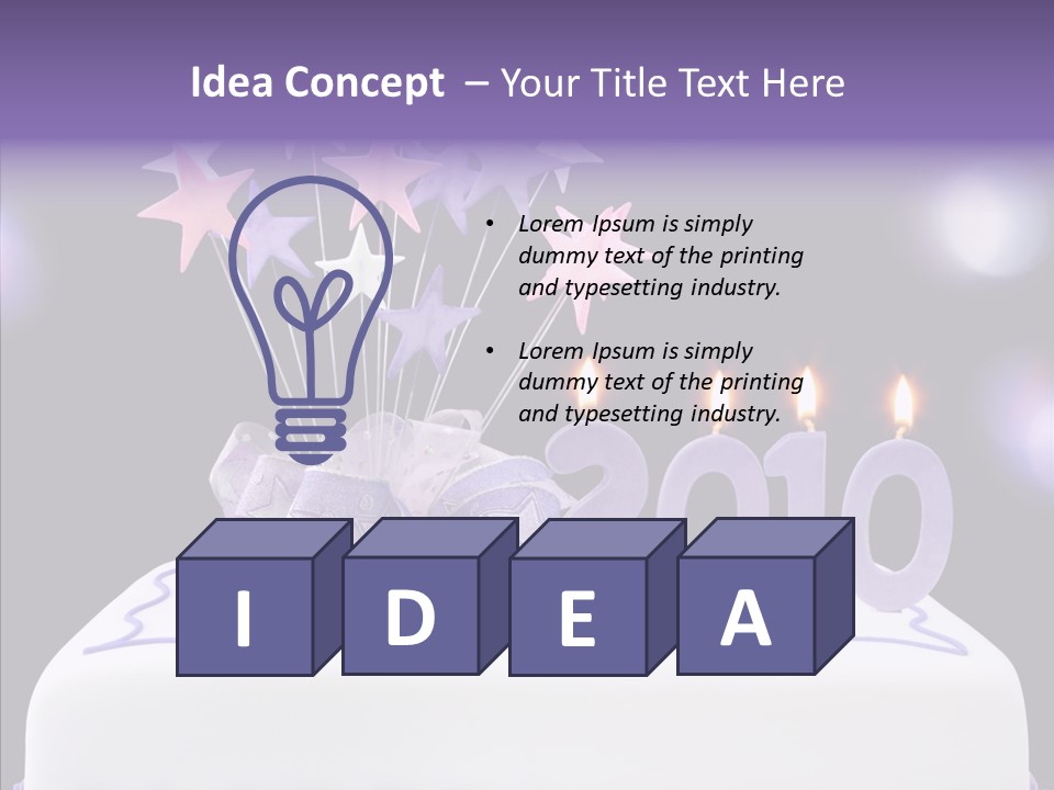 Bokeh Ribbon Celebration PowerPoint Template