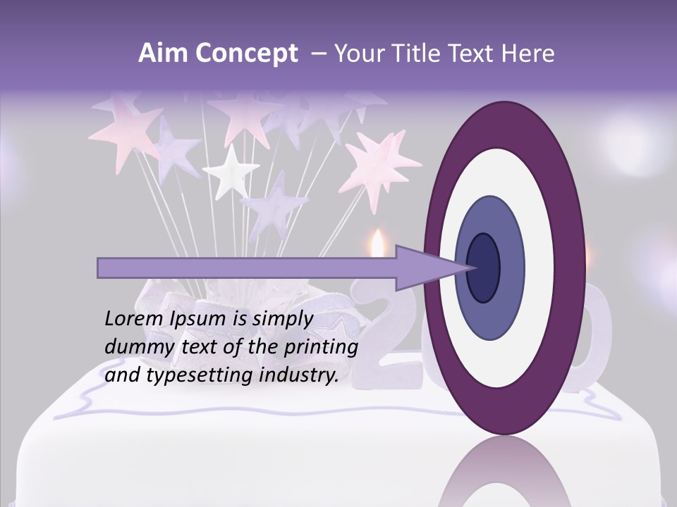 Bokeh Ribbon Celebration PowerPoint Template