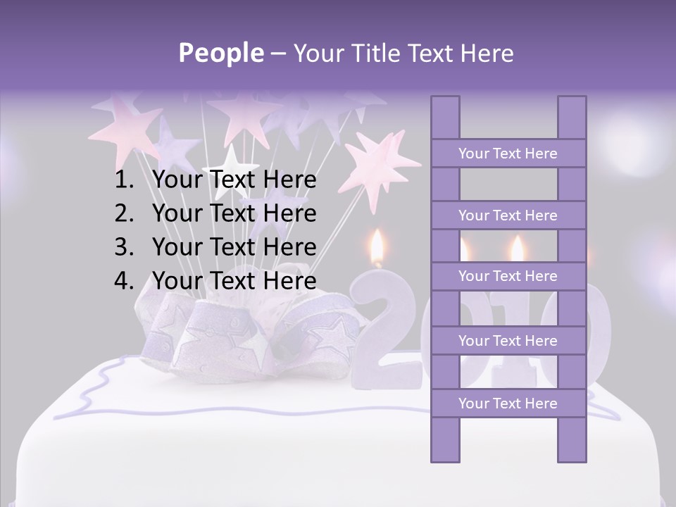Bokeh Ribbon Celebration PowerPoint Template