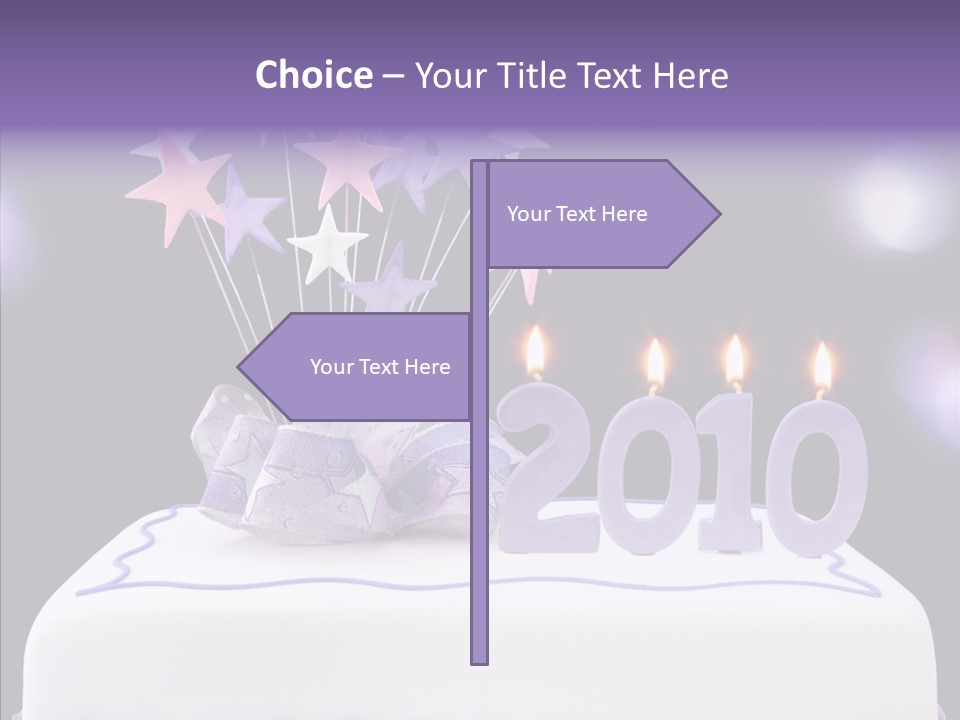 Bokeh Ribbon Celebration PowerPoint Template