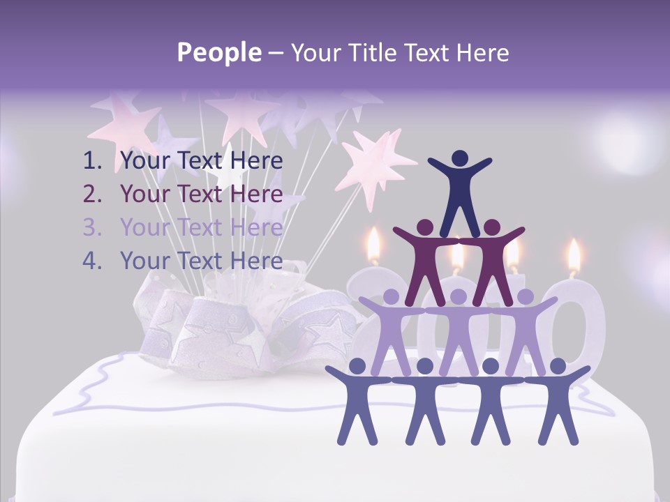 Bokeh Ribbon Celebration PowerPoint Template