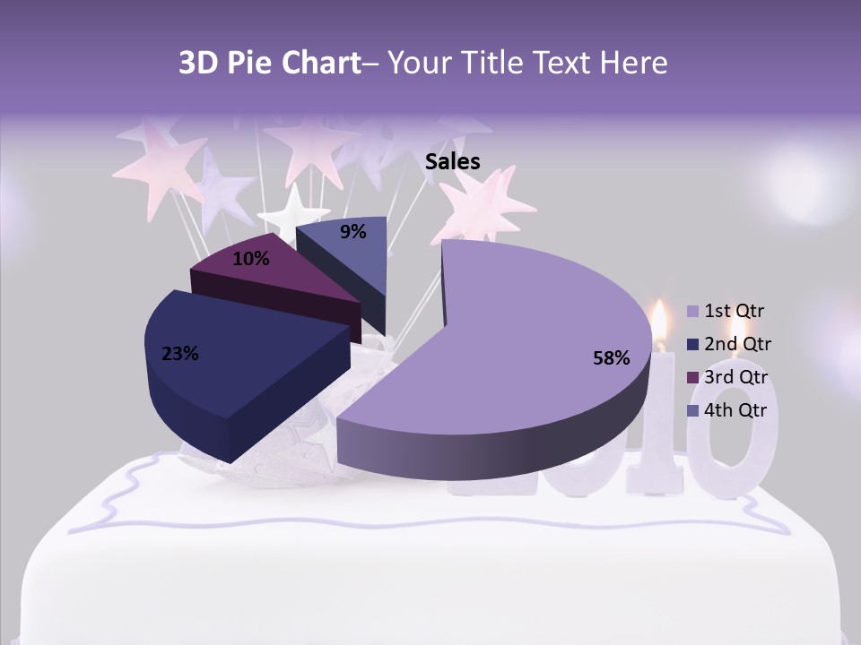 Bokeh Ribbon Celebration PowerPoint Template