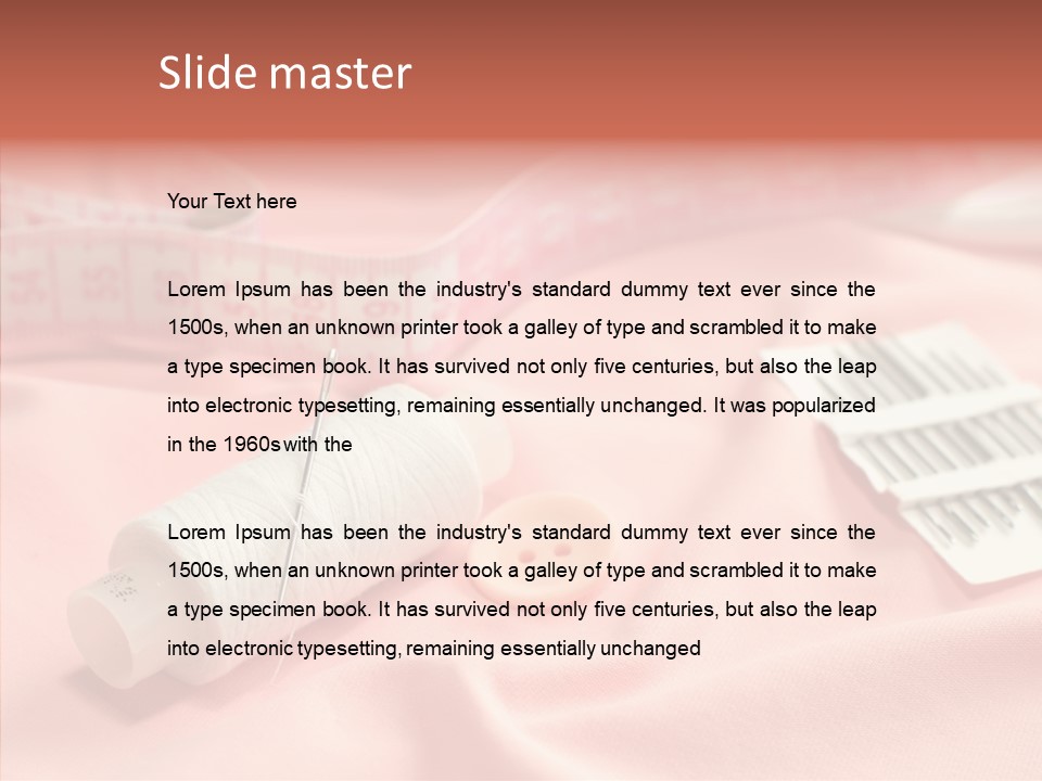 Button Silk Sew PowerPoint Template